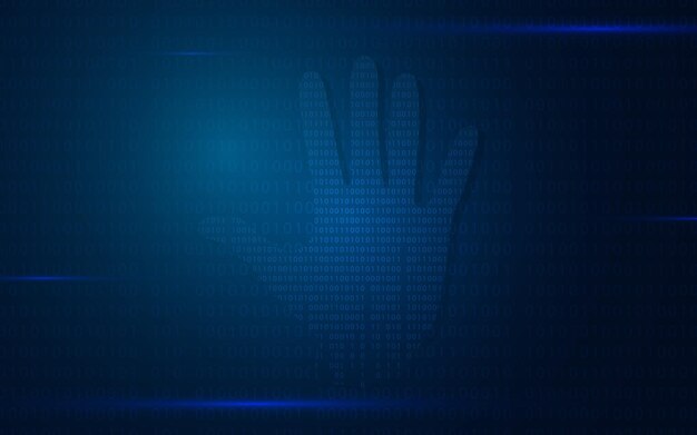 High protection and cyber security on code digital abstract background