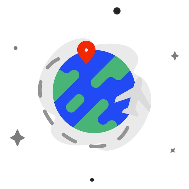 high quality modern and flat vector business icon of around the world on isolated background