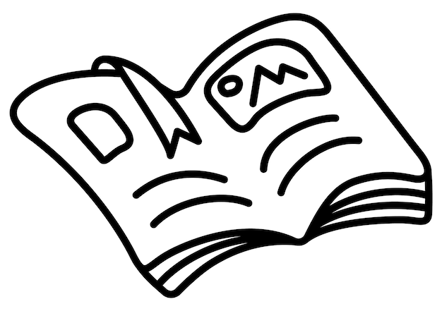 High quality modern and flat vector business icon of open book on isolated background