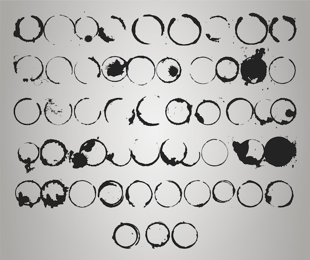 high quality modern and flat vector business icons of circular stamp frames on isolated background