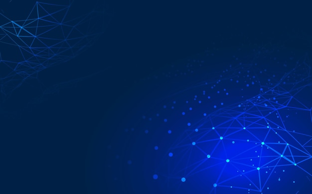 High tech futuristic, tech abstract technology particle mesh style background