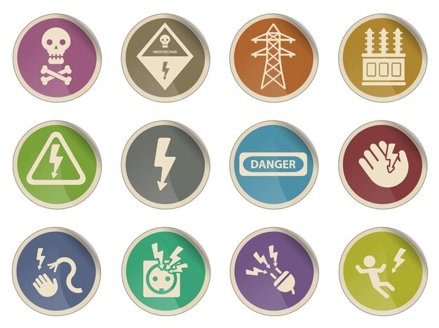 High voltage simply symbol for web icons