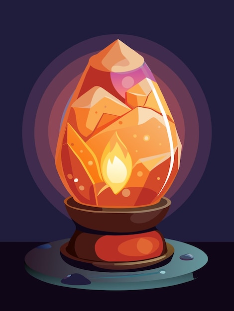Himalayasaltlampe vektorgrafik illustration EPS kildefilformat tabsfri skalering ikondesign