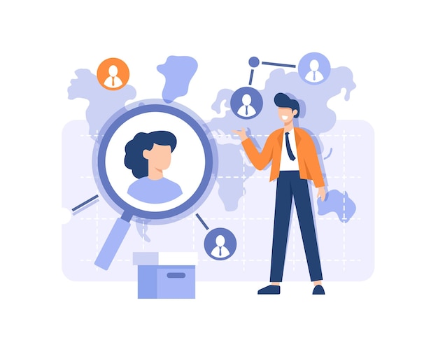 hiring and recruitment conceptHR managementHuman resource managers looking for employees