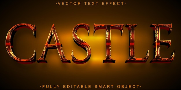 historic ancient castle vector fully editable smart object text effect