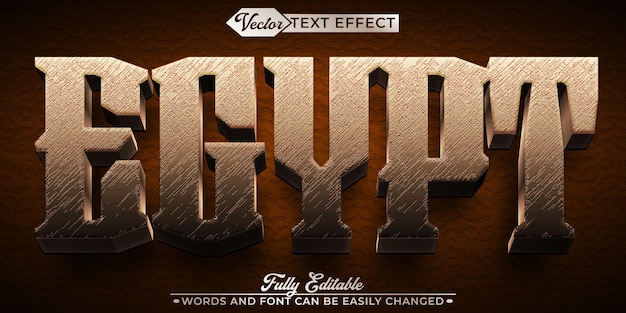 Historic Egypt Vector Editable Text Effect Template