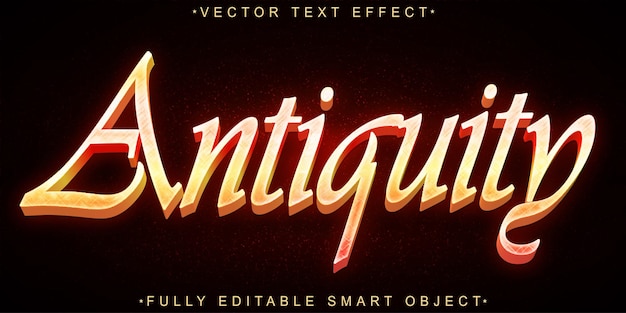 history atiquity vector fully editable smart object text effect
