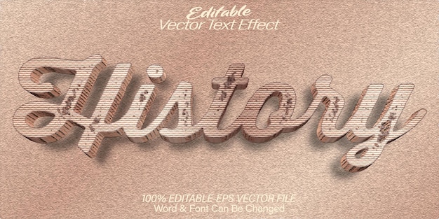 History Vector Text Effect Editable Alphabet Culture Ancient Legacy