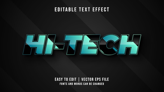 Hitech text effect