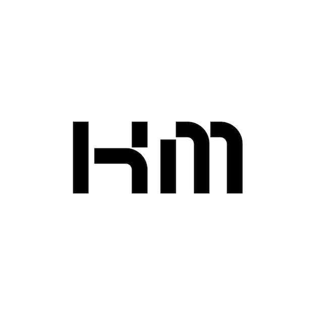 HM monogram logo tasarımı harf metin adı sembol monokrom logo yazı tipi alfabe karakteri basit logo