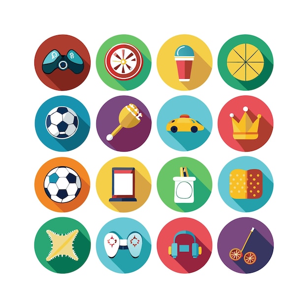 hobbies and interests icon set collection for documents websites and mobile applications