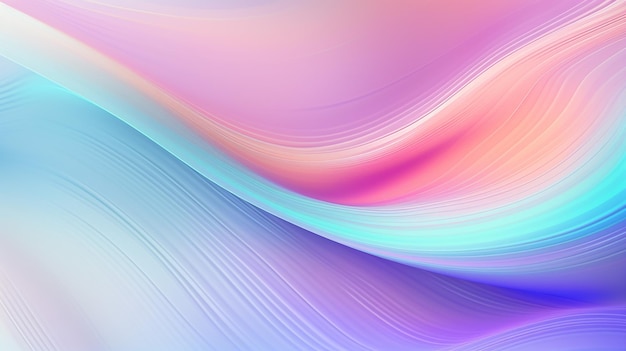Holografik renk geçişli neon geniş banner Moda pastel gökkuşağı tek boynuzlu arka plan Hologram renkleri sıvı arka plan Yarı saydam renk geçişli neon holografik fon duvar kağıdı sunumu