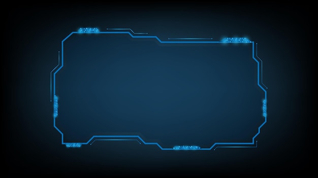 holographic screen frame template background illustration and science screen