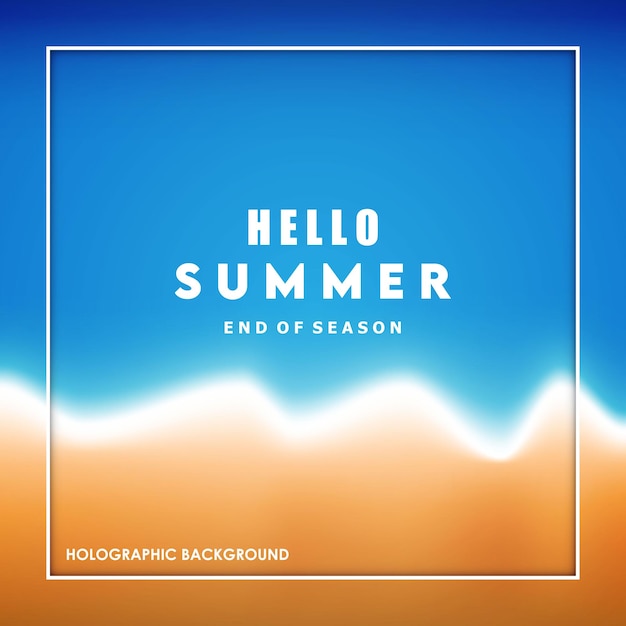 Holographic summer background modern design