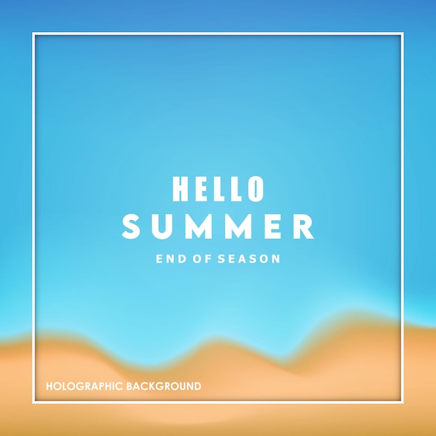 Holographic summer background modern design