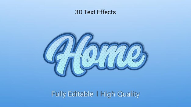 Home 3d text effects