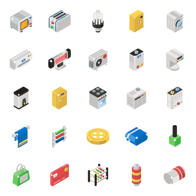 Home Appliance Isometric Vectors Pack