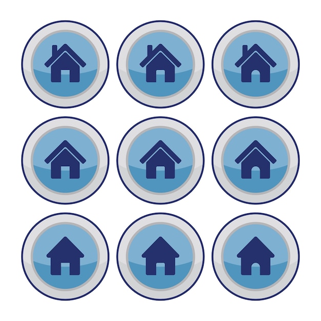 Home Page Button Vector Illustration