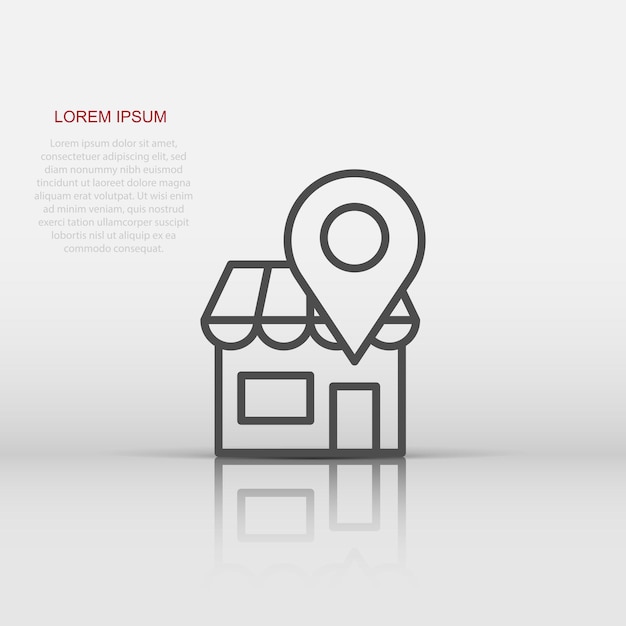 home pin icon in flat style house navigation vector illustration on white isolated background locate position business concept