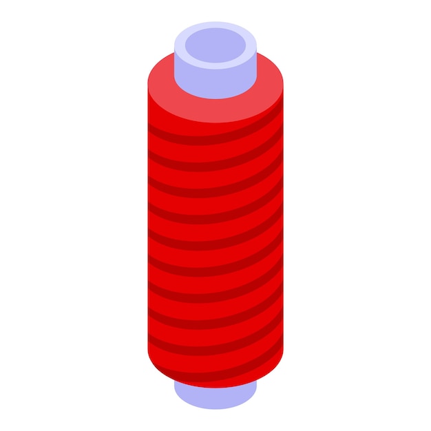 home red thread icon isometric of home red thread vector icon for web design isolated on white background