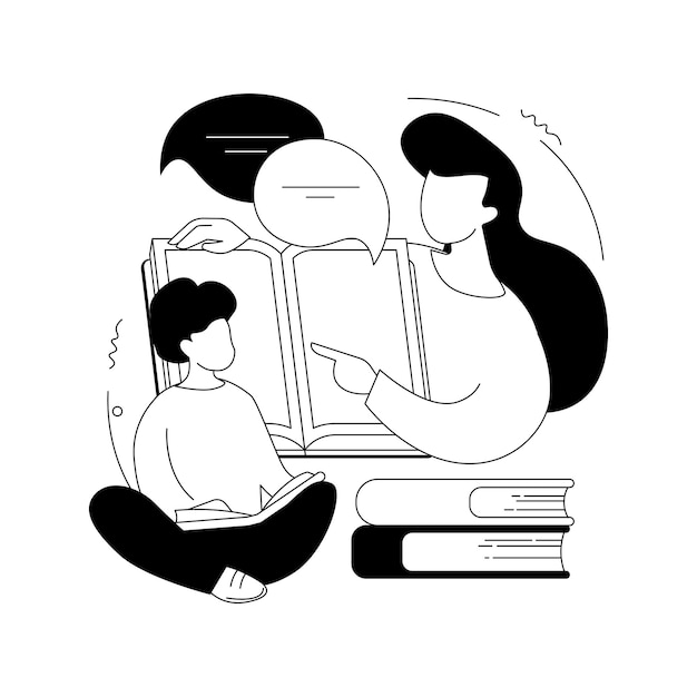 Home schooling abstract concept vector illustration Private schooling curriculum home education plan homeschooling online tutor primary school program online pupil planner abstract metaphor