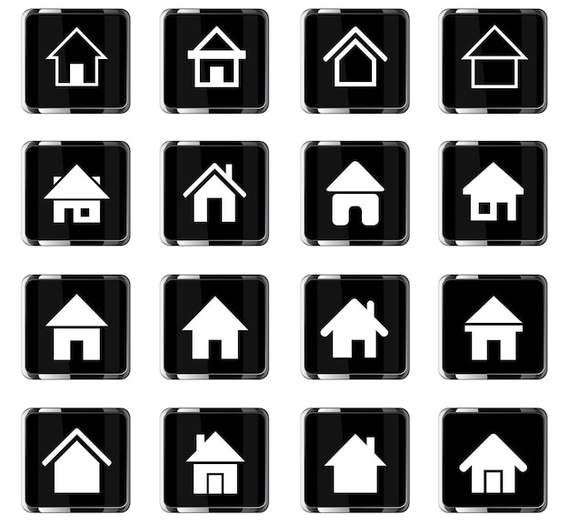 Home web icons for user interface design