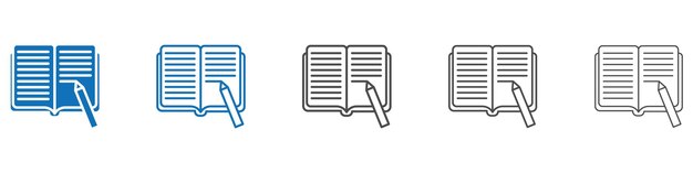 Homework icon vector set collection for web