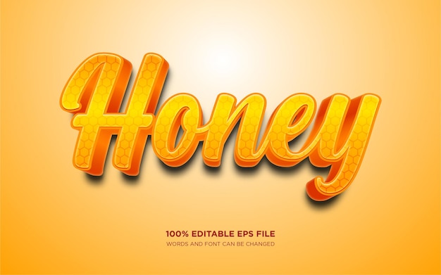 Honey editable text style effect