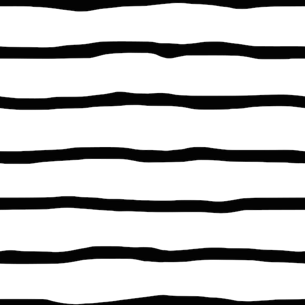 horizontal curved lines hand drawing minimalistic background seamless pattern