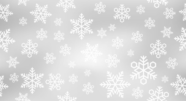 Horizontally And Vertically Repeatable Vector Seamless Snowflake Background