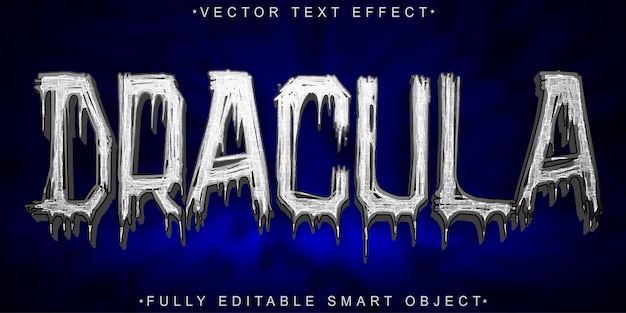 Horror Dracula Vector Fully Editable Smart Object Text Effect