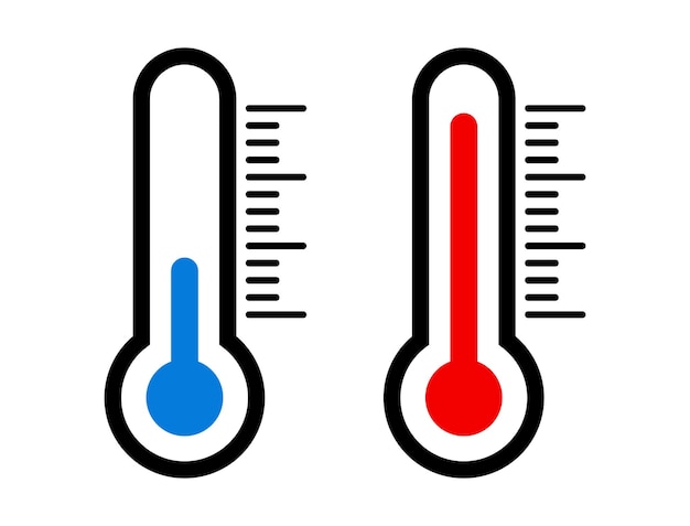 Hot and cold temperature vector