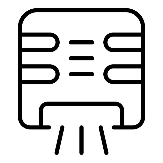 Hot auto dryer icon outline vector Hand machine Air dry
