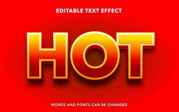 hot editable text effect style