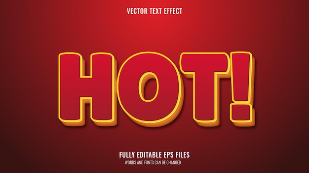 Hot text effect
