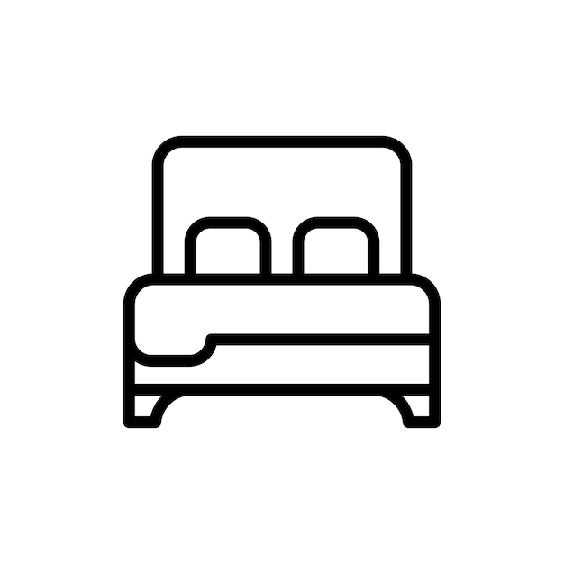 hotel bed icon design vector template