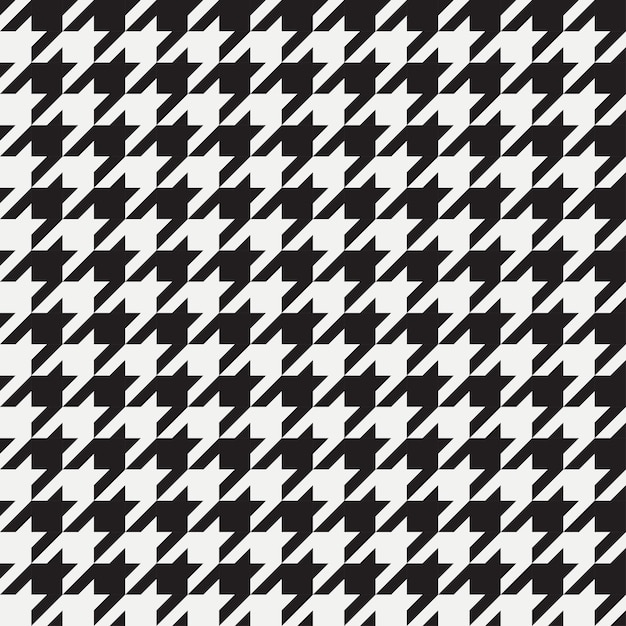 Houndstooth seamless pattern. Background for clothing and other textile products. Black and white backdrop. Vector illustration.