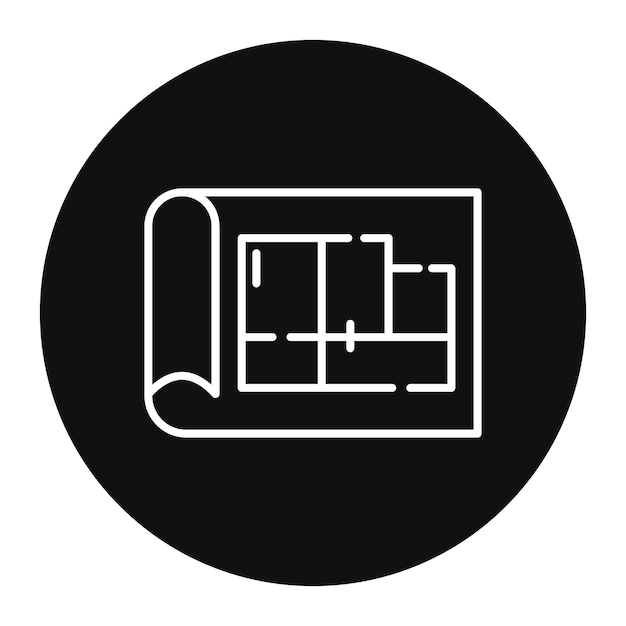 House Blueprint Vector Illustration