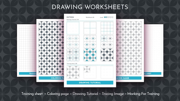 How to Draw a Pattern Step by Step Drawing Tutorial Draw Guide Worksheet