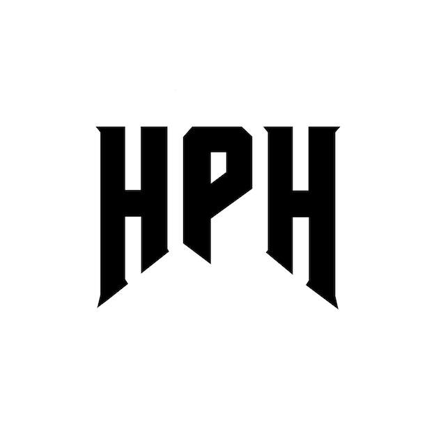 HPH letter logo design for technology company HPH logo design black and white color combination HPH logo HPH vector HPH design HPH icon HPH alphabet HPH typography logo design