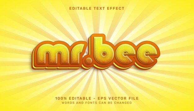 Hr. bi 3D-effekt redigerbar teksteffekt