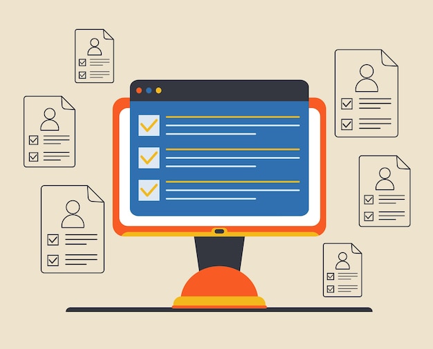 HR or Hiring Human Resources Recruitment agency employment headhunting business Vector