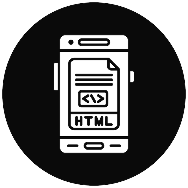 html icon vector image can be used for mobile app development