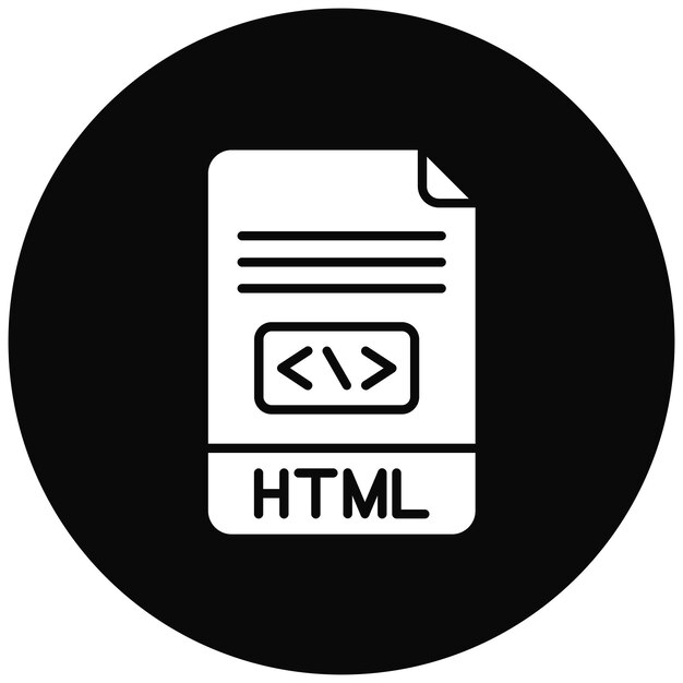 HTML icon vector image Can be used for No Code