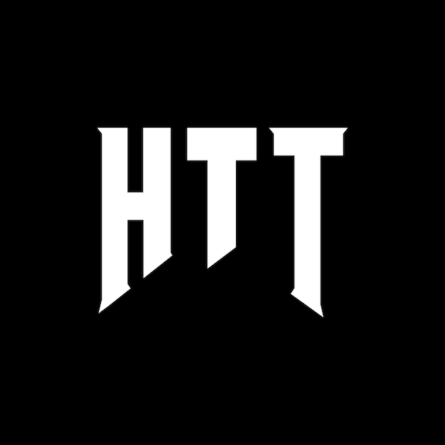 HTT letter logo design for technology company HTT logo design black and white color combination HTT logo HTT vector HTT design HTT icon HTT alphabet HTT typography logo design