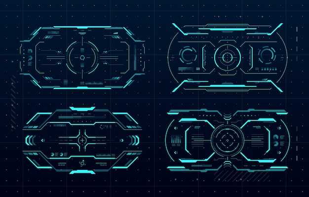 HUD aim control frame interface, target screen
