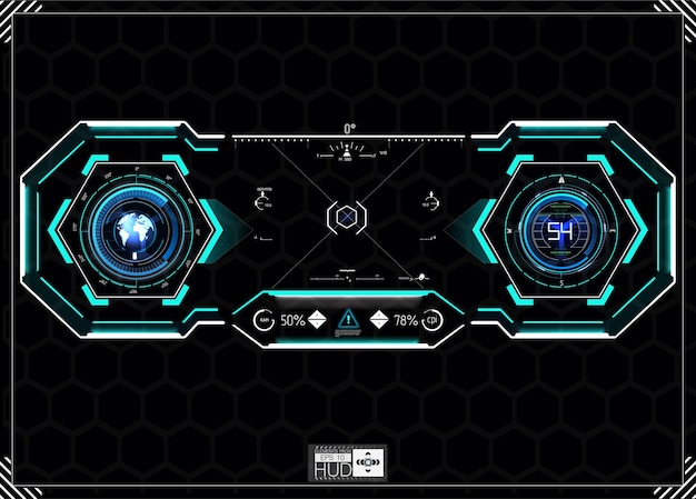 hud background. dashboard spacecraft. the sight is fantastic. futuristic user interface. abstract future, concept  futuristic blue .