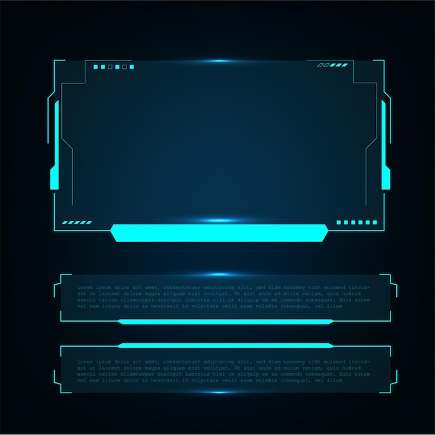 Hud elaments, Futuristic Elements User Screen Monitor Interface Vector Illustration
