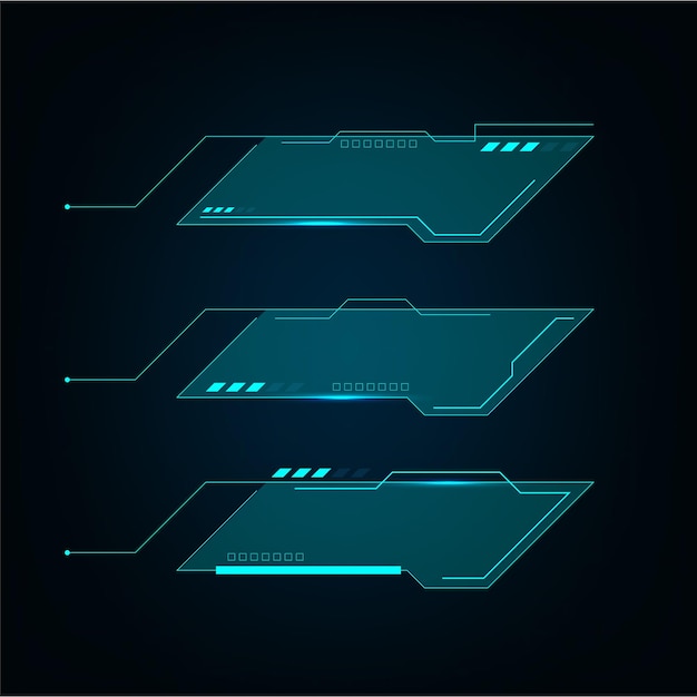Hud elaments, Futuristic Elements User Screen Monitor Interface Vector Illustration