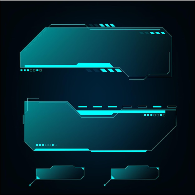 Hud elaments, Futuristic Elements User Screen Monitor Interface Vector Illustration
